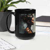 Electro Beats Black Glossy Mug - Beyond T-shirts
